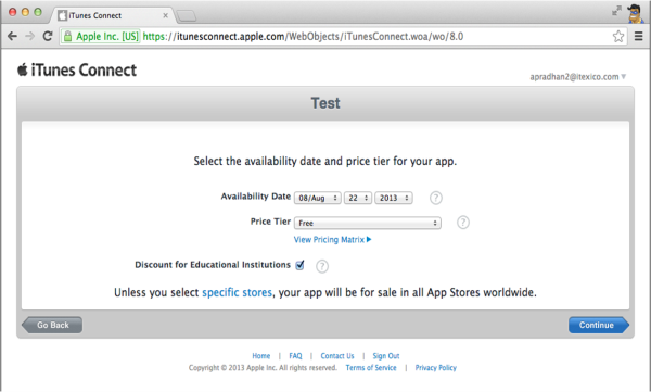 iTunes conect 2