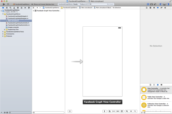 Storyboard facebook api