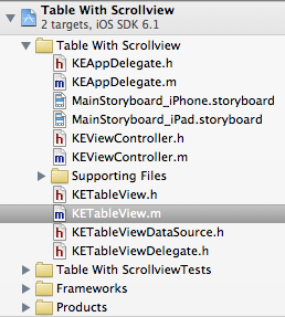 file structure xcode