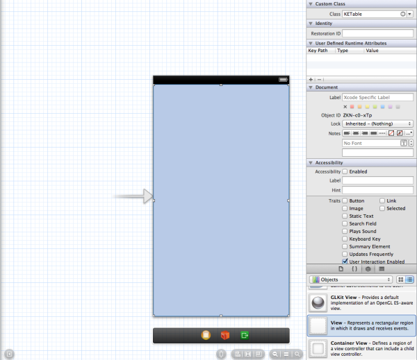 Table View Subclass Ketable