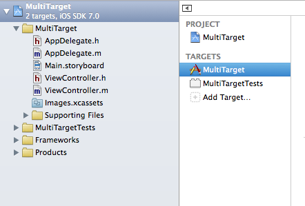 iOS App Development Xcode Adding a new Target