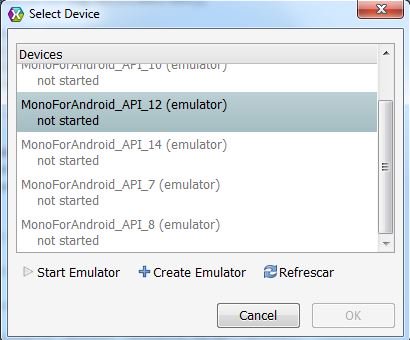 Xamarin emulator